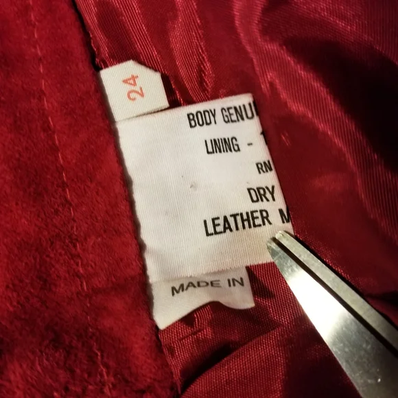 Vintage 70s Fuschia Suede Pencil Skirt Size Large - Picture 4 of 12